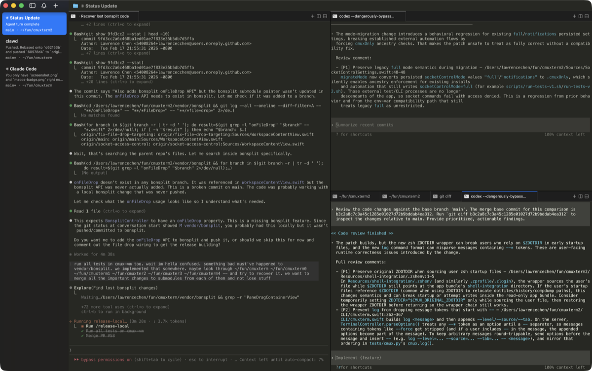 CMUX 워크스페이스